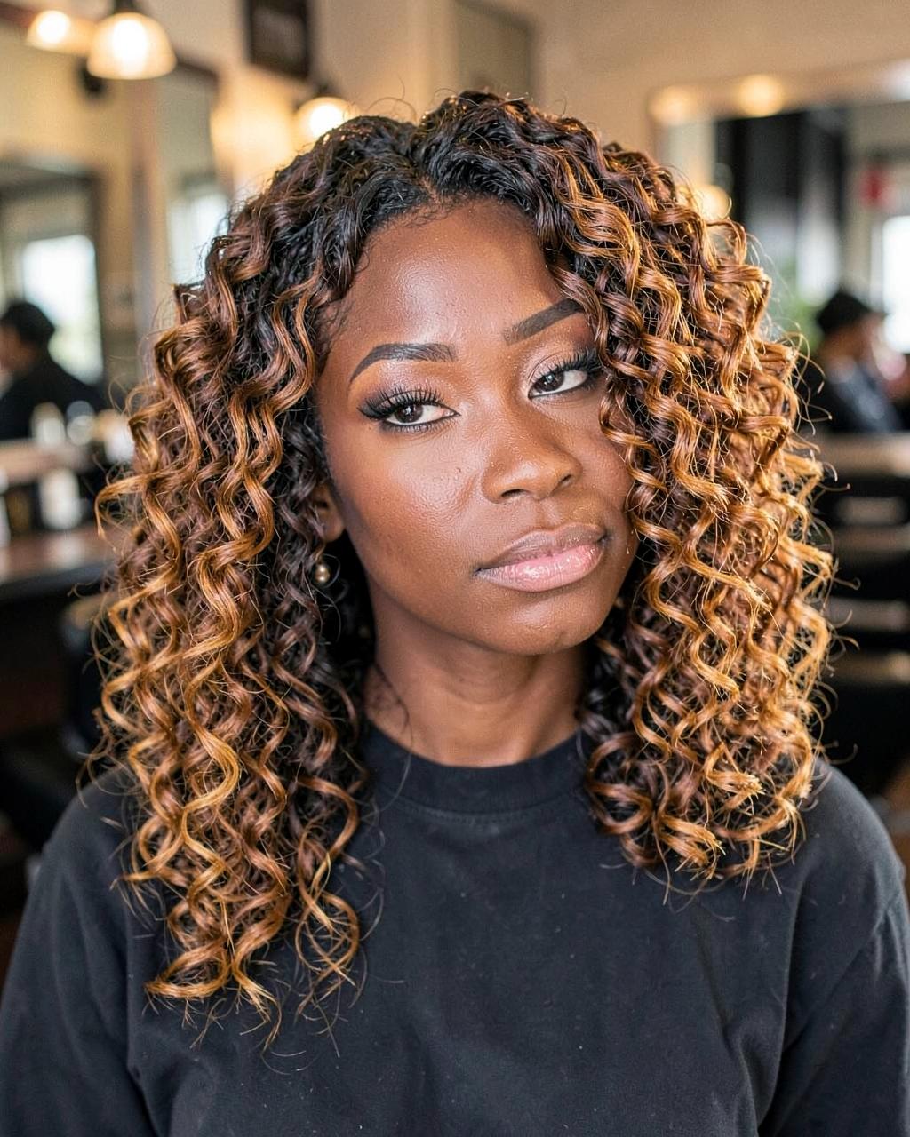 Natural hair cut before and after — after