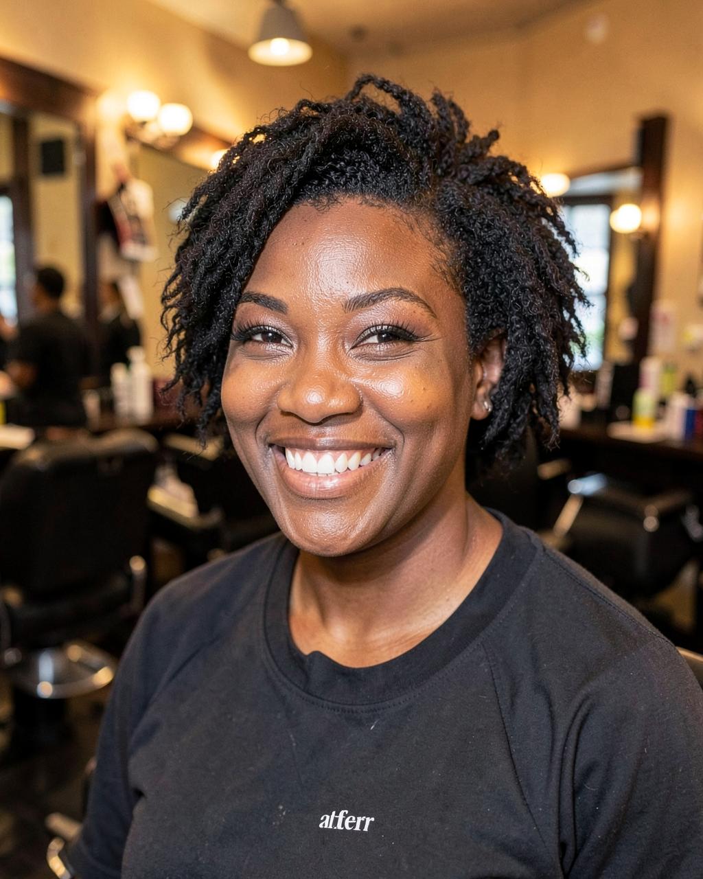 Textured chop before and after — after